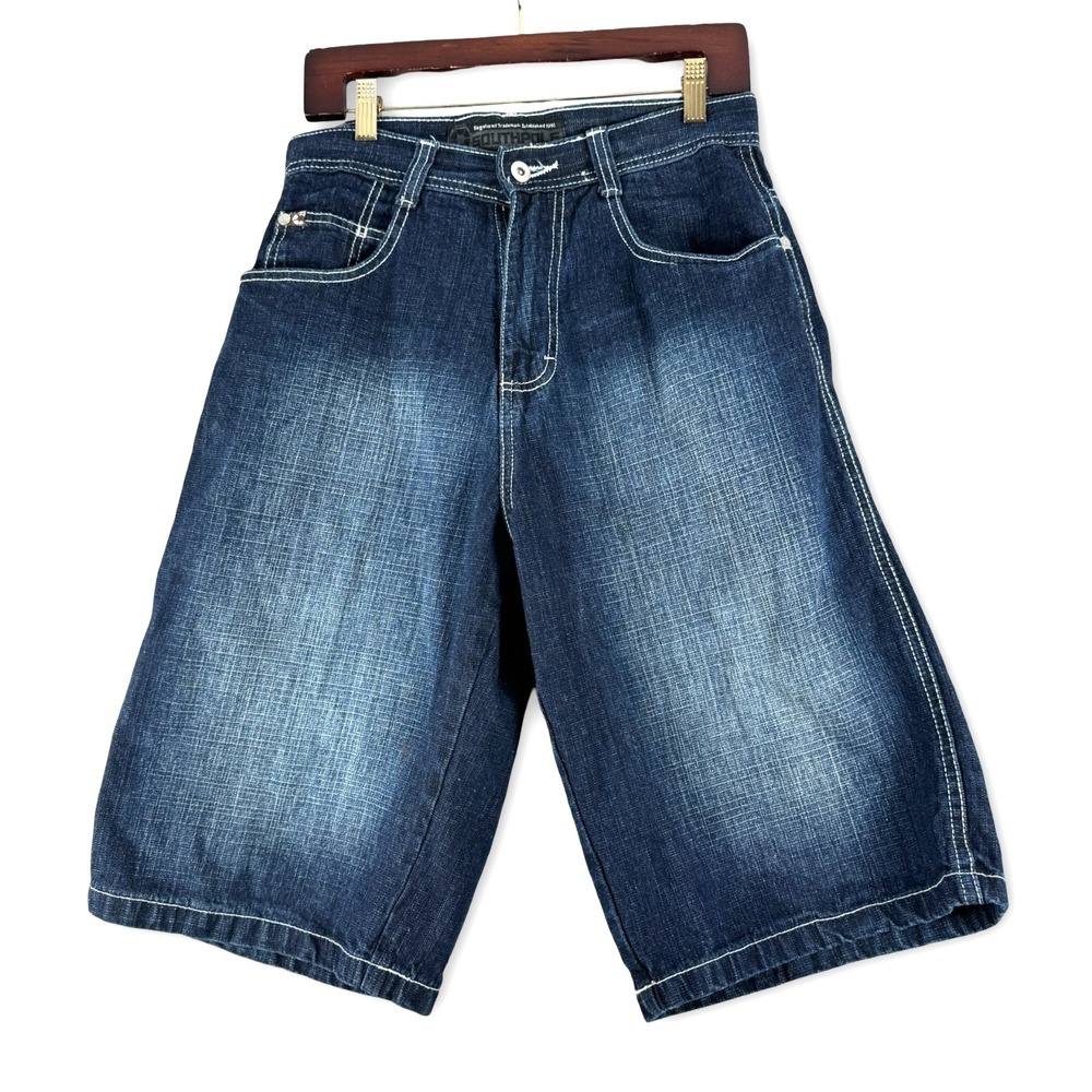 Vintage Southpole Y2K Mens Jean Shorts Denim Skater Baggy Hip Hop Sz 30